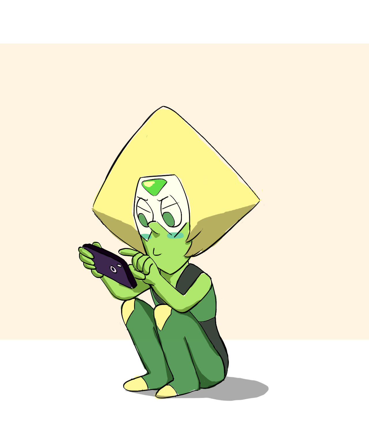 jv2en3ersss:  Peridot discovers smartphones…oh no! (She’ll be sucked into the