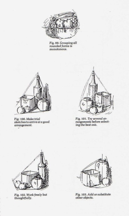 talesfromweirdland:Tips on composition, from the book, Rendering In Pen and Ink.