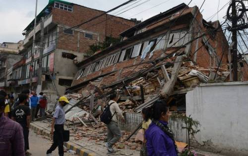 micdotcom:  20 devastating photos show the aftermath of the 7.9-magnitude earthquake that just hit Nepal At least 876 people are feared dead after a massive 7.9- magnitude earthquake shook Nepal on Saturday. The BBC reports that the quake struck the