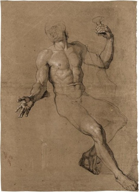 Antoine Coypel (1661-1722) - Study for Bacchus, 55 x 40 cm.