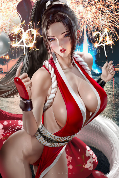 xsirboss:   New Year Mai Shiranui  Zumi Drawshttps://www.artstation.com/artwork/Xn4Yga 