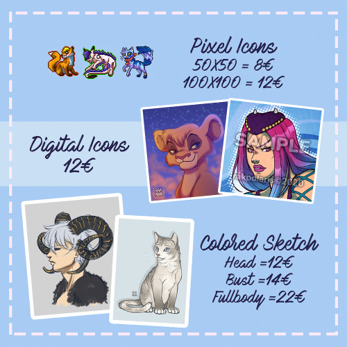 ☆ Commissions are Open! ☆Please check my website HERE for more info and to see more examples of my a