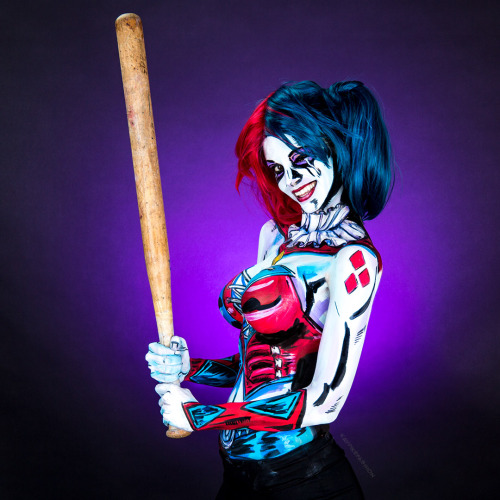 demonsee:  Harley Quinn Bodypaint KayPikeFashion