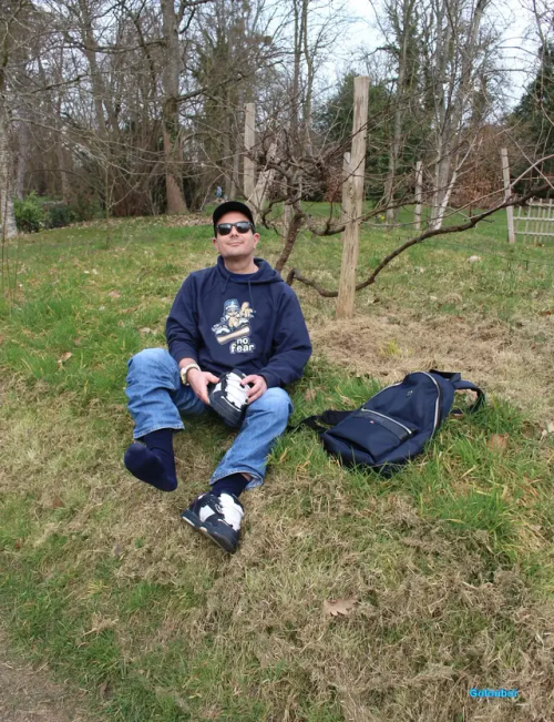 End Of Winter In Versailles, Wearing Vintage Skater Oufit, DVS Skate Shoes, Navy Blue Lacoste Socks,