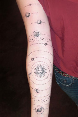 beben-eleben:  Cosmic Tattoo Ideas For Astronomy