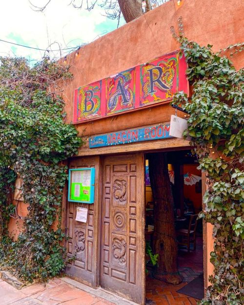 Across from the oldest church in North America on the Old Santa Fe Trail is The Pink Adobe restauran