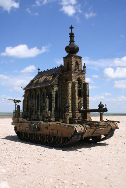 ianbrooks: ChurchTanks by Kris Kuksi People like to talk about how important the separation of churc