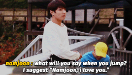 yoongles: you make me begin ; Kim Namjoon [1/6]↳ ”Thank you Rapmon hyung.” - Jeon Jungkook