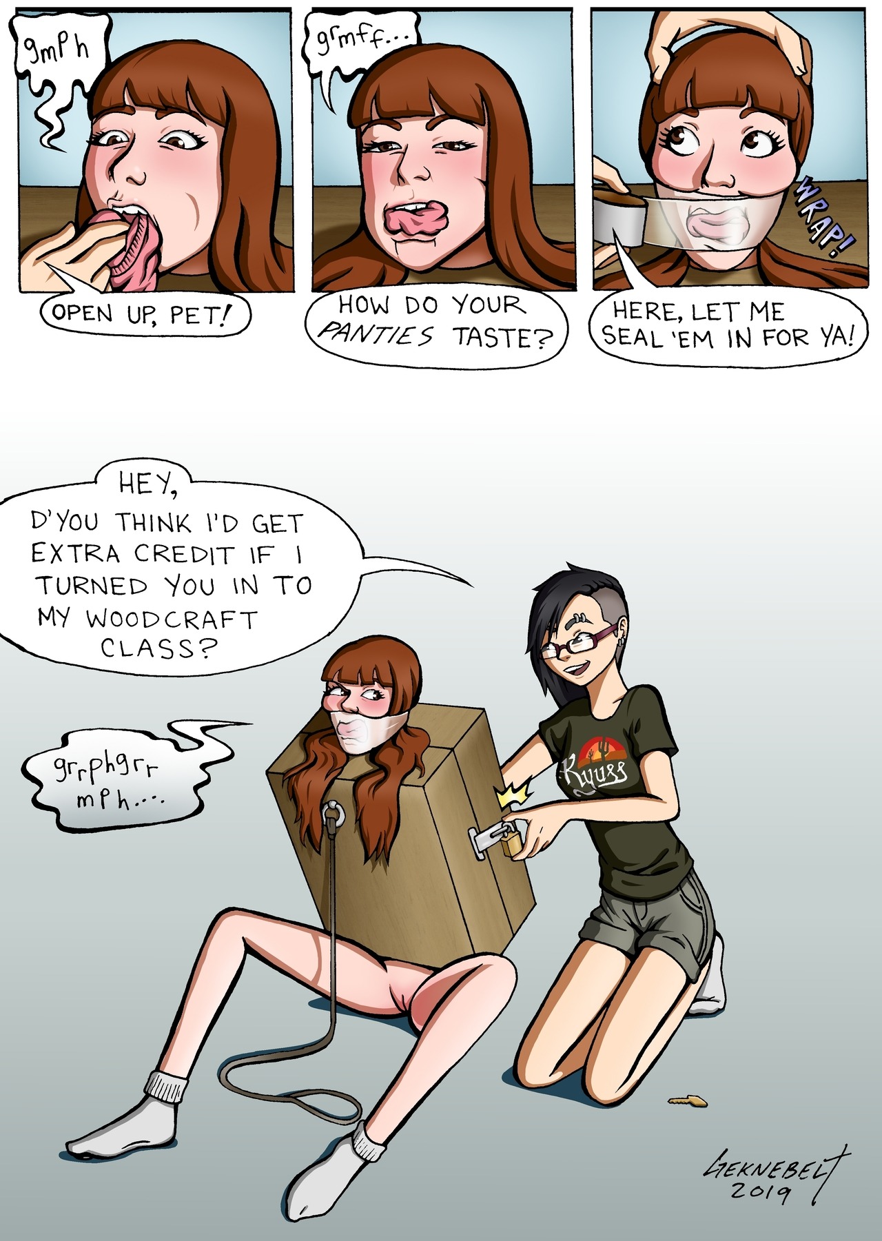 geknebelt:  Anna really knows how to think outside the box!Patreon: https://www.patreon.com/geknebeltdeviantART: