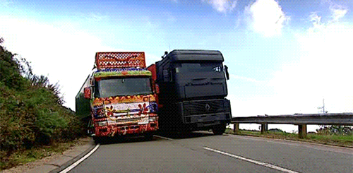 muggs8787:  Lorry racing with James and Jeremy. (S12E01 and S21E07) 