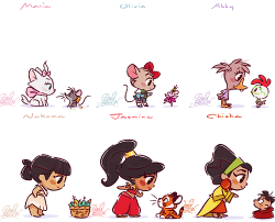 mickeyandcompany:  Disney heroines chibies,   by princekido (Facebook - Blog - Instagram - Tumblr)  