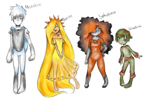 ukehiclover:Okay,but I totally had nothing to do,so I drew the big4 in Steven universe au xDThat cou