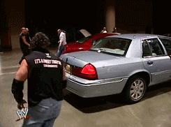 wrestlingchampions:  United States Champion Eddie Guerrero d. John Cena in a Latino Heat Parking Lot Brawl - SmackDown! 9/11/03 