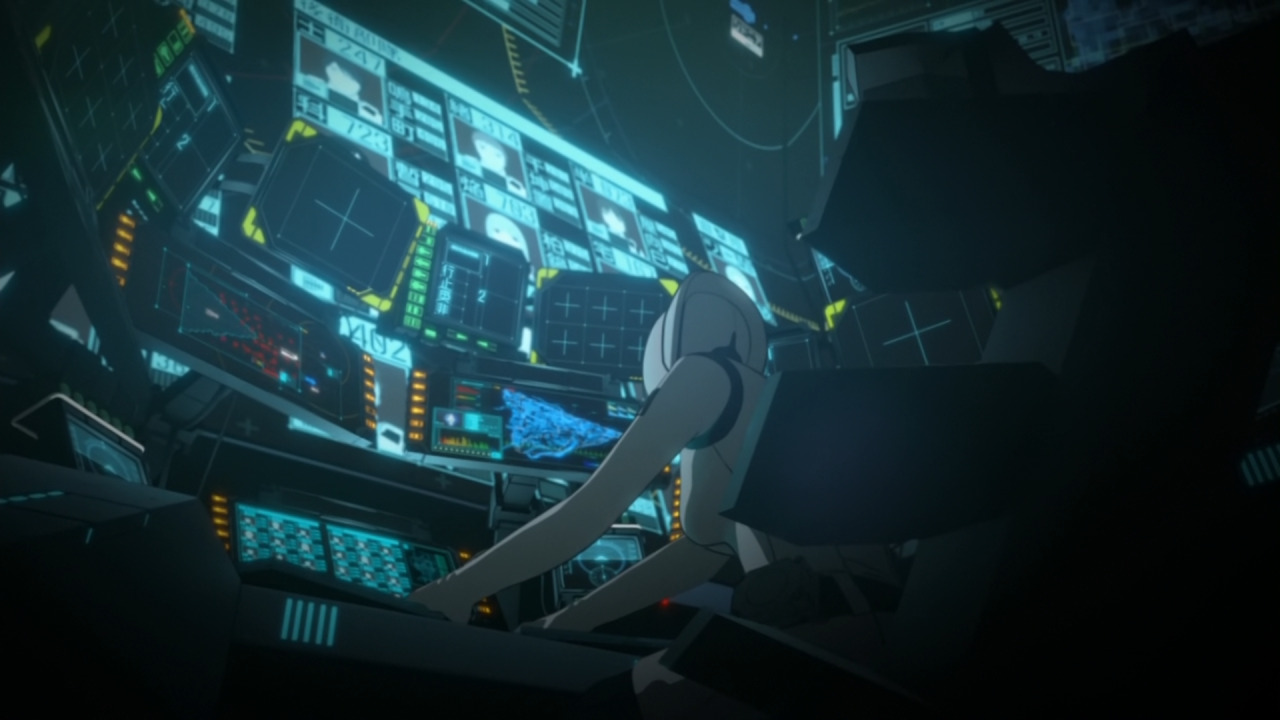 ephemeralsyzygy:  Sidonia no Kishi: Daikyuu Wakusei Seneki - Epsiode 3 - Neon turquoise