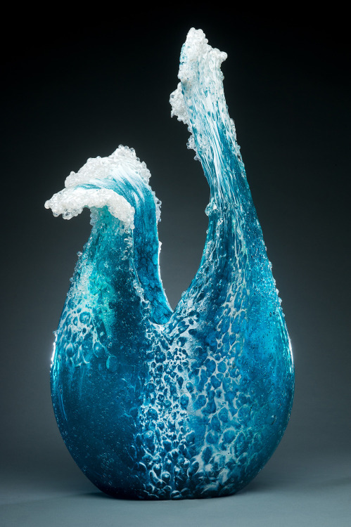 itscolossal:  More here: Crashing Glass Waves Frozen Into Elegant Vessels by Marsha Blaker and Paul DeSomma