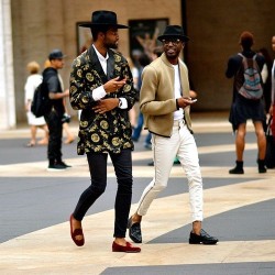 blackfashion:  Calvin Klein SS14 Collection Jacket, Urban Jeans, Zara Loafers, Warby Parker Frames  Kenneth Kyrell, 24, NYC  Submitted by: www.the-no-names.com 