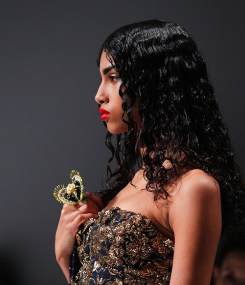 gallianoesque:Imaan Hammam at Schiaparelli, Spring 2014 Haute Couture