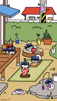 kkingkk:  TFA OP   Neko Atsume (ププねこあつめ)