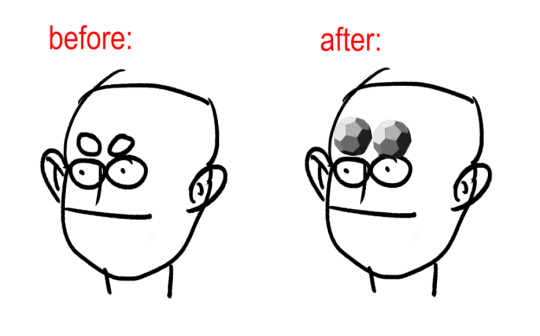 snakegay: skelefolk:  snakegay:  invertedmoose:  snakegay:  snakegay: im declaring those little dot circle eyebrows no longer valid. the new cutesy trend is inexplicably drawing eyebrows as fully 3 dimensional dodecahedrons   Those aren’t dodecahedra,
