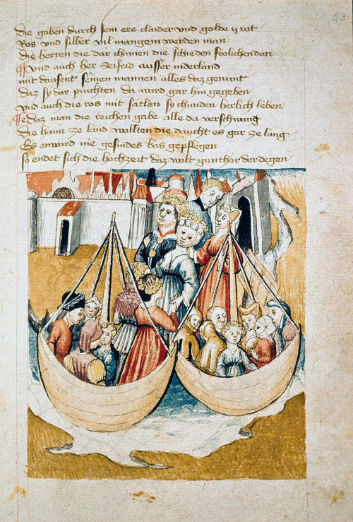 Hundeshagenscher Kodex ,Illustrated manuscript of the Nibelungenlied, c. 1440 Germany