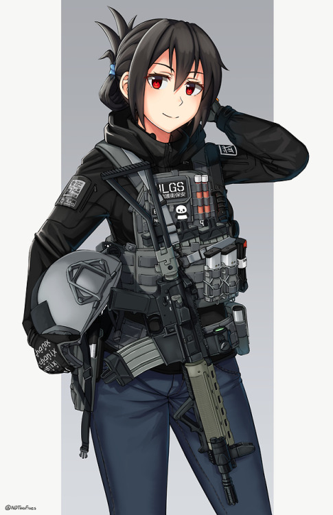 rarts: Tactical anime girl: Original character [digital art by Ndtwofives]