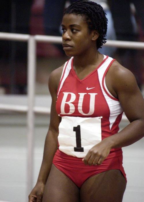 jbaines19:Uzo Aduba (CFA’05) was one of BU’s top sprinters long before she became famous for her Emm