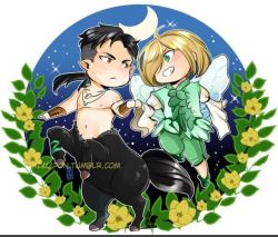 kamapon:A midsummer Night’s AU Otayuri chibis!!I needed to draw this TBHYou can find it on Redbubble!!  https://www.redbubble.com/es/people/kamaponand Tictail! http://pandapon.tictail.com/(AHAHAHA sorry for the double post X____D I deleted the previous