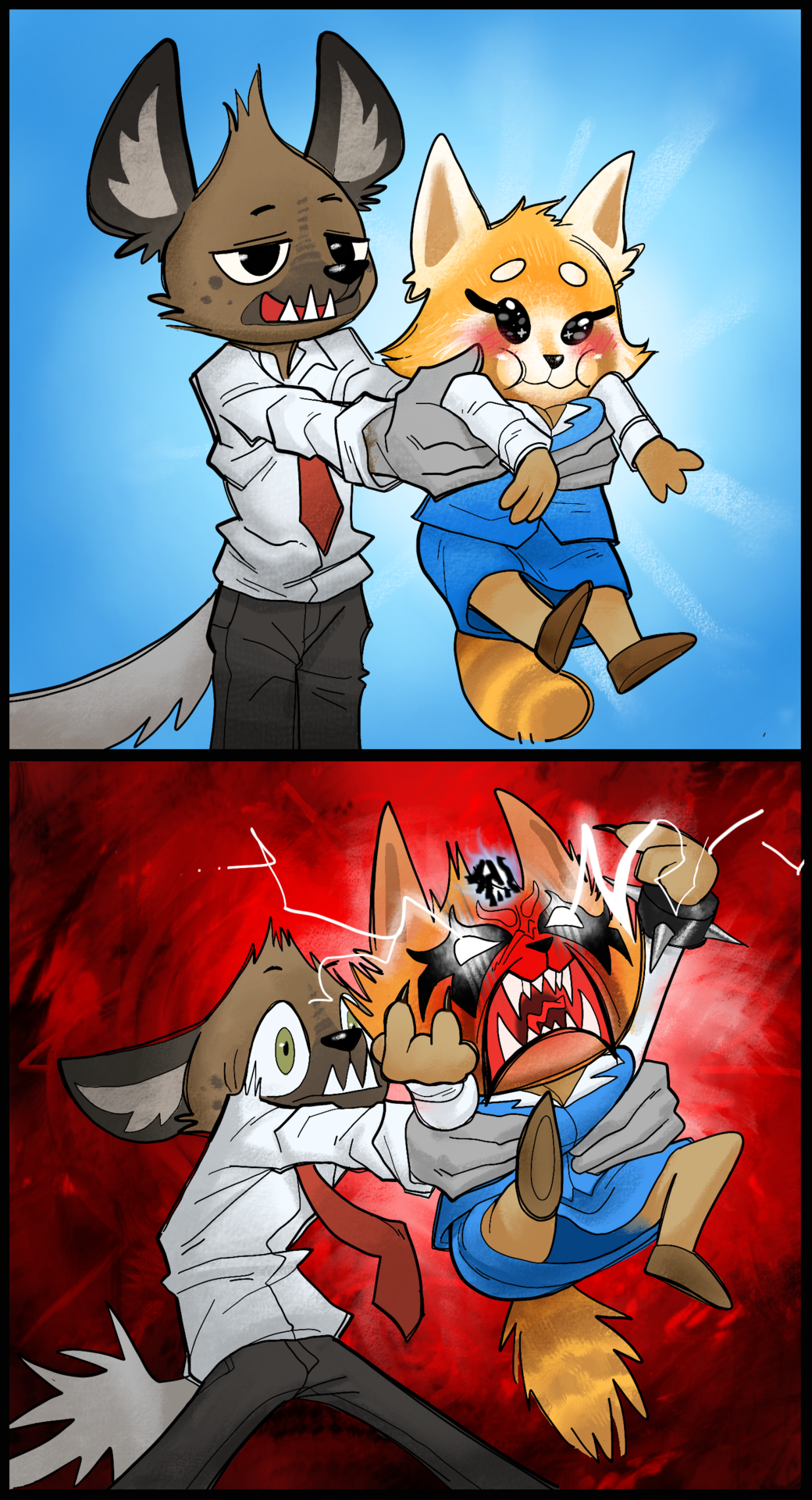 poisondynamite: Some Aggretsuko fanarts I’ve been waiting a while to draw and a