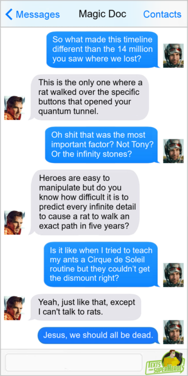fromsuperheroes:Texts From Superheroes: Rats Aligned