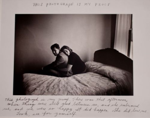 love: “This photograph is my proof. There was that afternoon, when things were still good betw