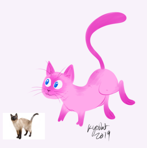 kyoobot:I was thinking about how much Mew looks like a cat, so I decided to draw it as a bunch of di