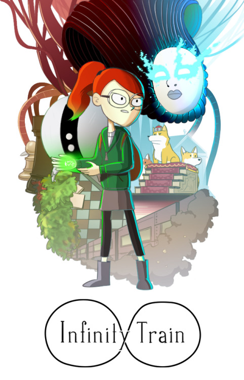 A Portal style poster of the Infinity Train