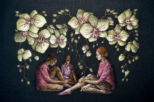 Surreal Narratives Unfold in Natural Settings in Michelle Kingdom’s Enigmatic Embroideries