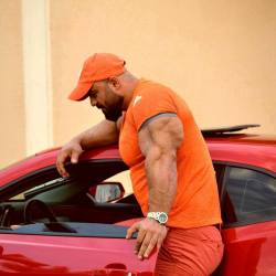 Muscle hunks in cars