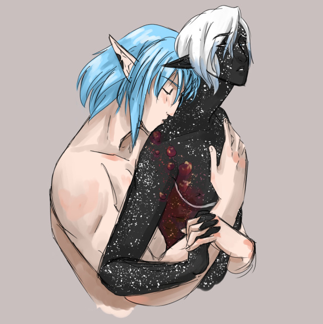 Its been a hot minute since I drew an absolutely awful bruise on one of my OCs but it seems I can still do it.

Anyhow this is an illustration for the fanfic Ive been working on. #ffxiv #wol x haurchefant #haurchefant greystone #warrior of light