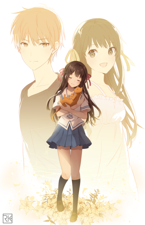 animepopheart:★ rumikuu | フルバ☆⊳kyo / tohru (fruits basket)✔ republished w/permission⊳visit my fb/ in