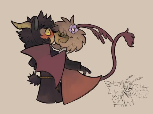 Bat smooching a cute goatJuan deserves kisses ° 3°Juandice belongs to @lowua