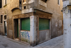 scavengedluxury: Green shutters. Venice, September 2014.
