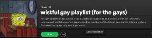 karlcat: karlcat: description: not lgbt-specific songs whose lyrics nevertheless appeal to and 