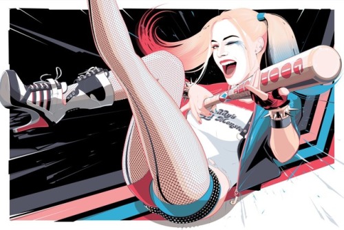 Harley Quinn silkscreen print 24x36