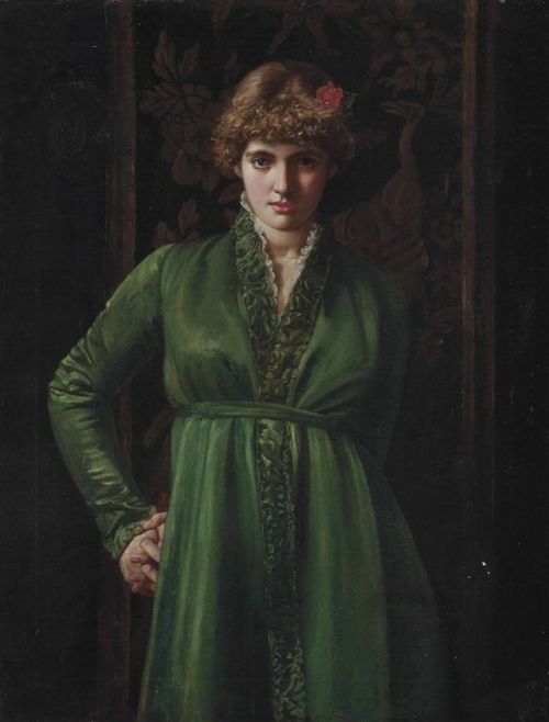 The Green Dress by Valentine Cameron Prinsep, date unknown