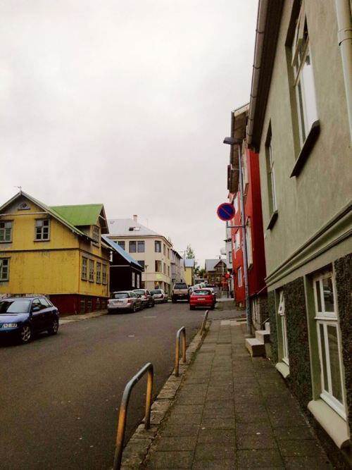 The street view of the apartment we stayed at in Iceland.