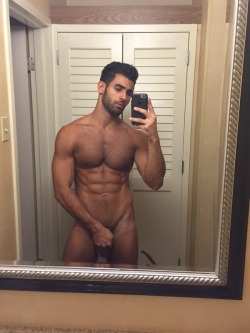 fuckstevepena:  He’s NAKED &amp; Sexy! Check out Andrew Christian Model Pablo Hernandez Naked showing of his Dick and Ass