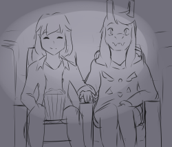 ghangaji:  some requests  They&rsquo;re all great and adorable, but on some level I realise that being behind Asriel in a movie theater would suck.