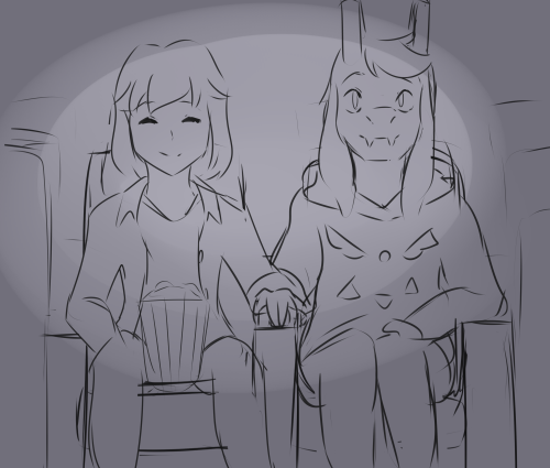 ghangaji:  some requests  They’re all great and adorable, but on some level I realise that being behind Asriel in a movie theater would suck.