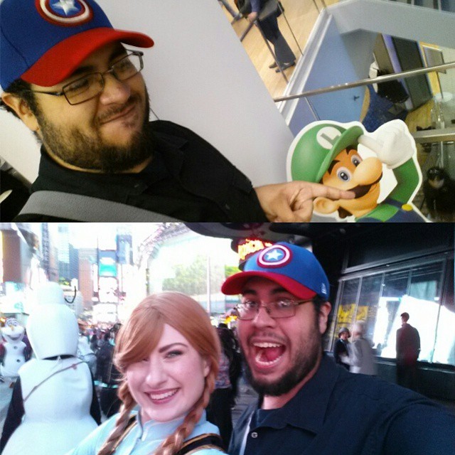 I met #luigi and #Anna today  (at Nintendo World Store)