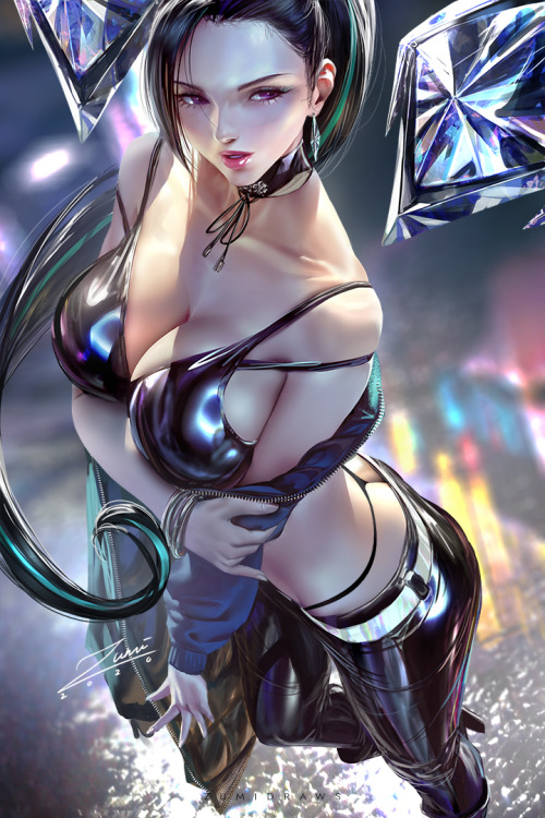 zumidraws:    Tried some more experimental colors with K/DA Kai‘Sa^^  hd version, nsfw versions, video process, etc. on Patreon-&gt;https://www.patreon.com/zumi  