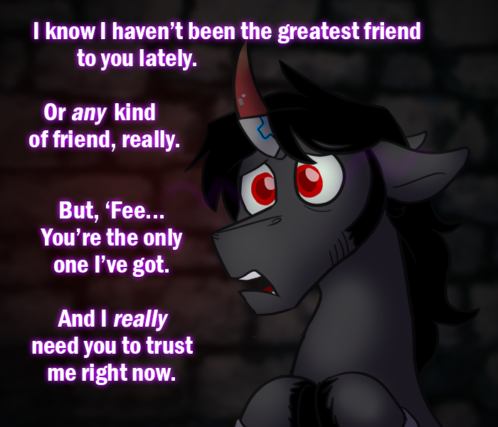 ask-king-sombra:NO PRESSURE, THO&amp;*$Y##%#%HE DIDN’T SAY TOFFEE WALK OR COPY