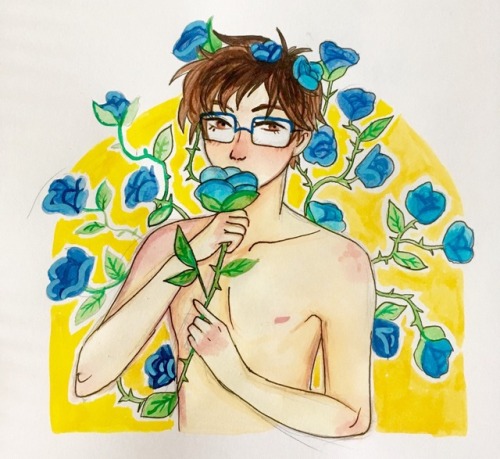 dramaticdandy:A YUURI I painted - not rly my typical style but I’m trying to get back into jus