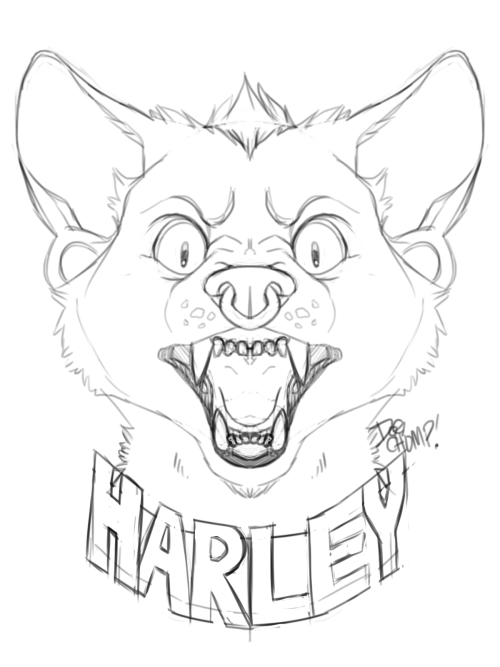 Krita Mirrored badge commission for Harley, via telegram